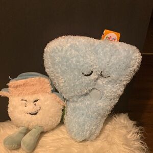 Adora Plush Tooth Fairy Pillow Set - Blue‎ and White